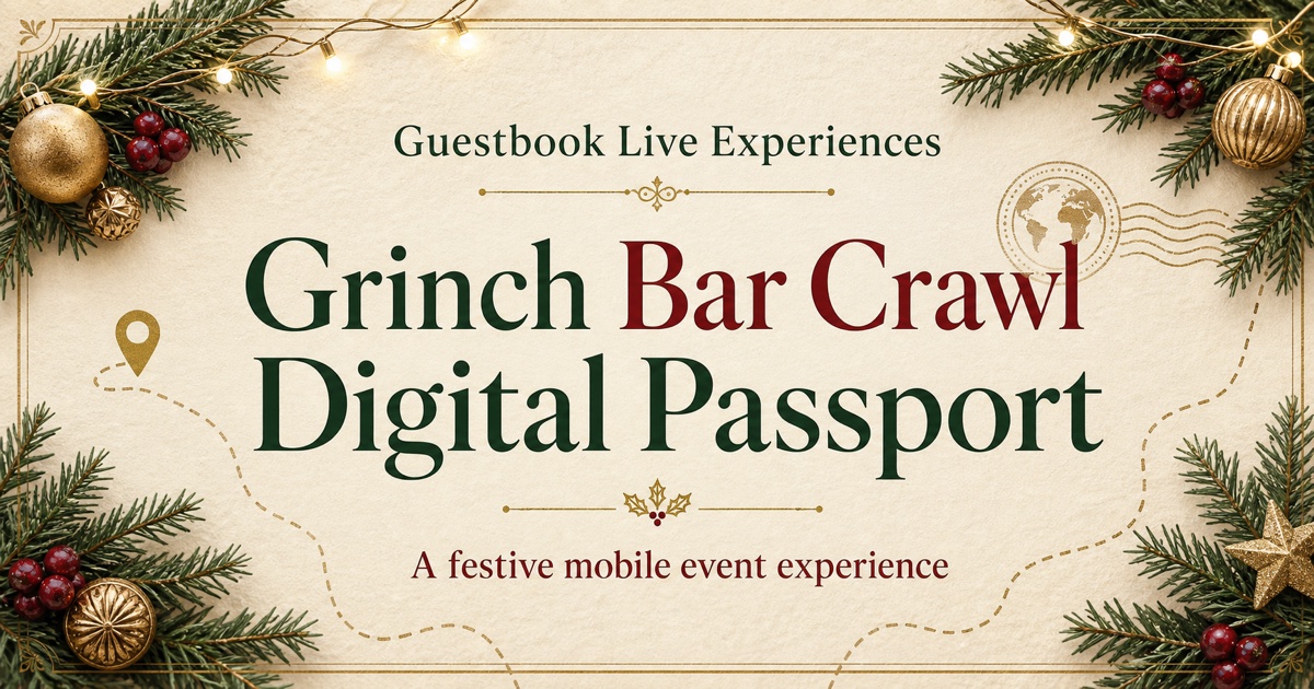 Grinch Bar Crawl digital passport website
